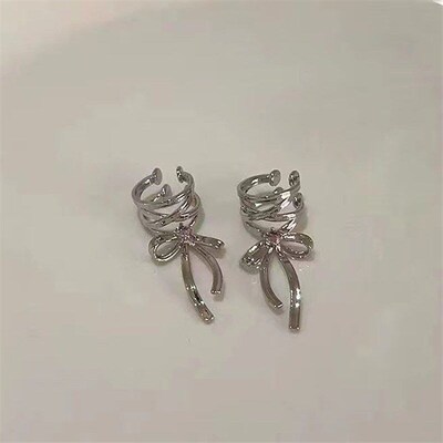 Ribbon Bow Lace Ear Bone Clip Ballet Style HighEnd Design Zi