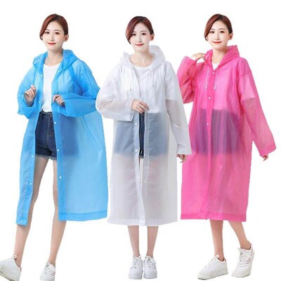 EVA Reusable Raincoat Wholesale Thickened Hiking Adult and S