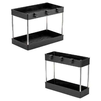 Bathroom Organizer Under Sink, 2 Pack Bathroom Tray for