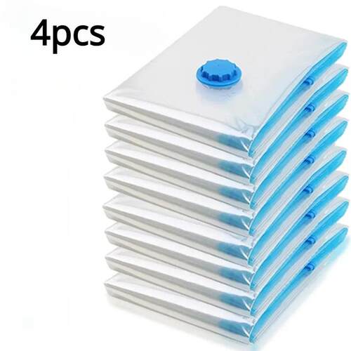 4pcs Thickened Vacuum Compression Bag, Transparent Quilt Vac
