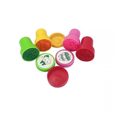 6/12 PCS Teeth Stamp Cartoon Christmas Stamp Brushing Remind