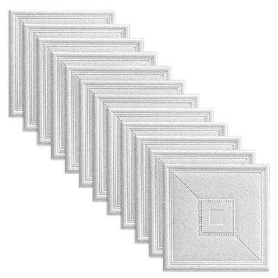 12PCS 3D Tile Stone Brick Wall Sticker Soft Foam Panels 3d