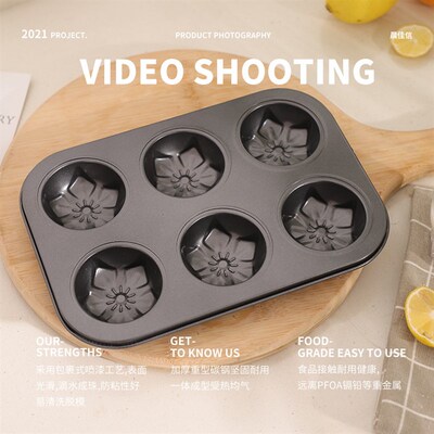 Cupcake Baking Tray Mold Egg Tart Muffin Cake Round Mould 模