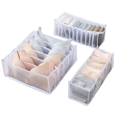 storage box 7 grids bra organizer foldable drawer organizer