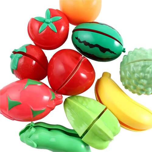 Simulation Kitchen Pretend Toy Cutting Fruit Vegetable Set T