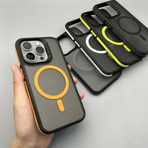Luxury Matte Translucent Armor Shockproof Magnetic Case For