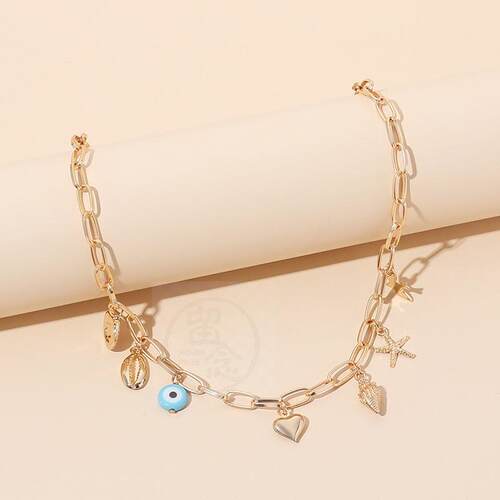 。Accessories ins cool wind devils eye clavicle chain tide