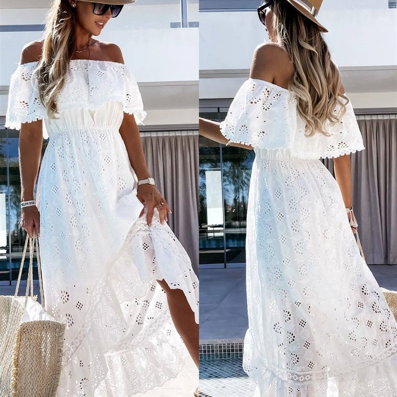 Summer White Dress For Woman 2023 ndy Casual Beachwear Cover图片