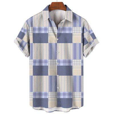2023 3d Mens Hawaiian Shirt Men 5xl Breathable Summer Stitc