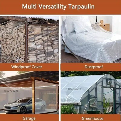 Gardening Transparent Plastic Shelter Film, Waterproof Tarp
