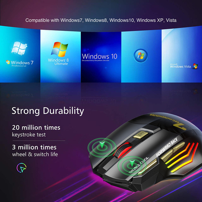 Rechargeable Wireless Mouse Bluetooth Gamer Gaming Mouse Com