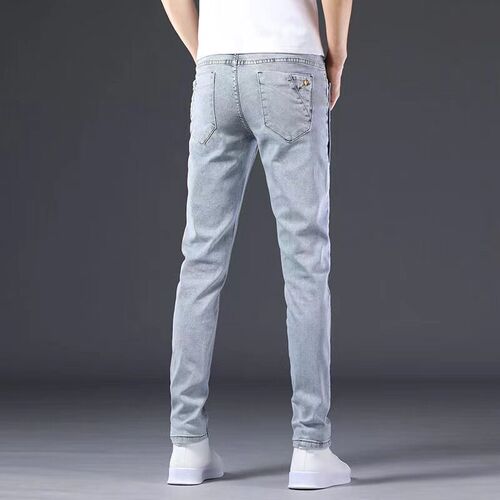 3 Colors 2023 Men Cotton Jeans High Quality Korean Style Sre
