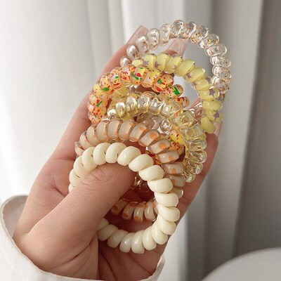 Hair Ring Rope Women No Trace Tie Hair Elastic Band Candy Co