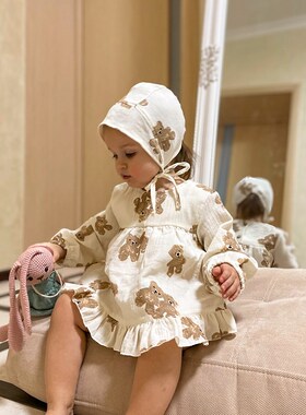 Spring Korean Baby Boy Girls Romper Newborn Organic Cotton C