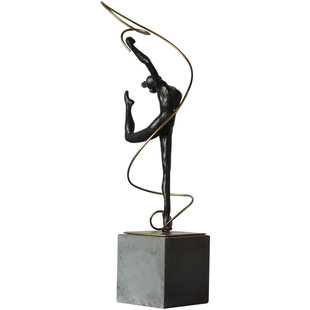 创意抽象人物雕塑摆件家居样板房办公室玄关复古软装 饰艺术工艺品