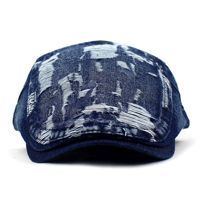 Solid Color Newsboy Caps Men Cotton Flat Peaked Cap Women Pa