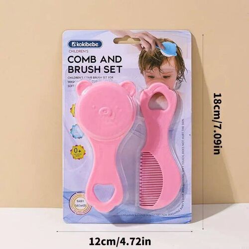 N84E Infant Comb with Hairbrush for cate Skin Feature Lovely