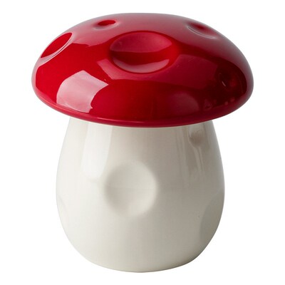 Ceramic mushroom ashtray with lid desktop decoration