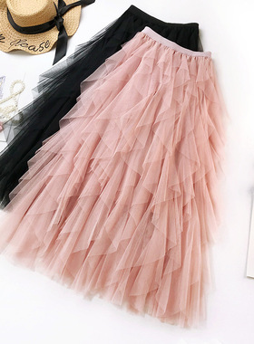 Fashion Tutu Tulle Skirt Women Long Maxi Skirt 2019 Spring S