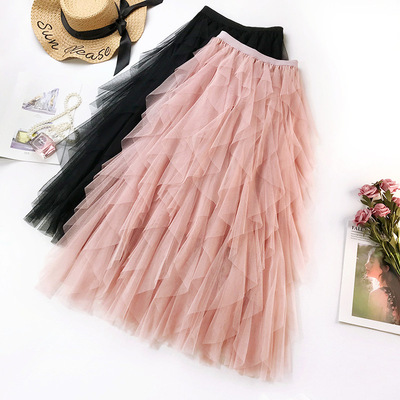 Fashion Tutu Tulle Skirt Women Long Maxi Skirt 2019 Spring S