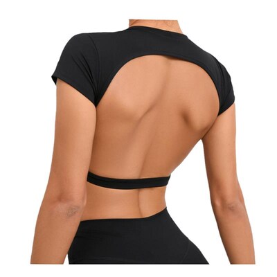 Tight fitting quick drying exercise yoga top fitness T-shirt