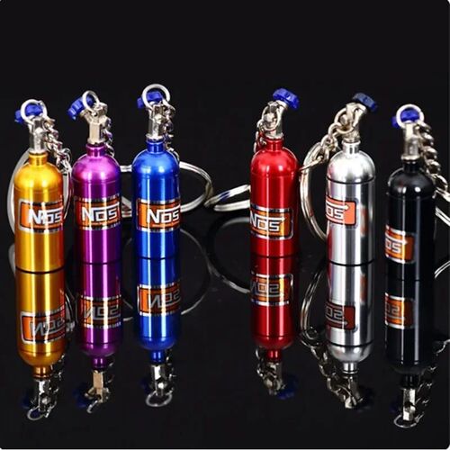 Creative  Nos Nitrogen Bottle Keychain 7Colors Pill Box Stor