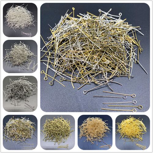 100-200pcs/Lot Eye Head Pins 15/20/25/30/35/40/45/50/60mm Ey