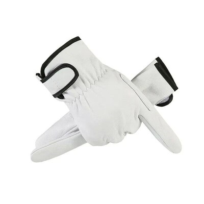 Work Gloves Leather Workers Work Welding Safety Protection G