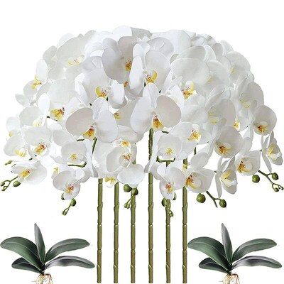 32 Inch Artificial Phalaenopsis Flowers 9 Heads Artificial O