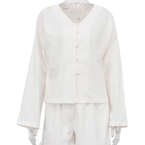 2 Piece Sets Women Outfit Casual Long Sleeve Single Breasted