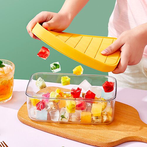 silicone 28 ice tray with lid ice cube mold ice box food box