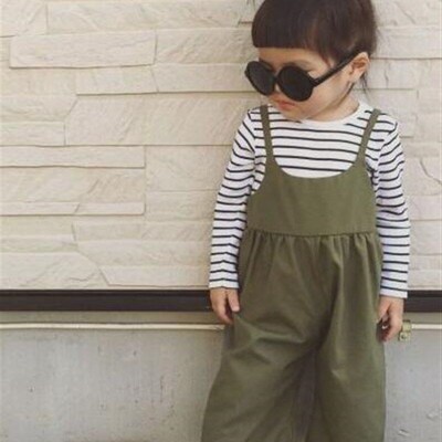 Fall Longsleeved Girls Kid Romper Striped Simple 197255 Long