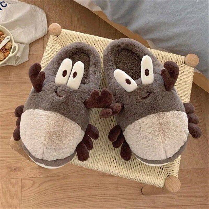 Plush Crab Slippers Comfortable Thermal Home Slippers