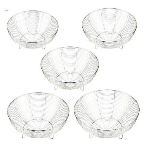 Set of 2 Multipurpose Stainless Steel Baskets for Kitchen
