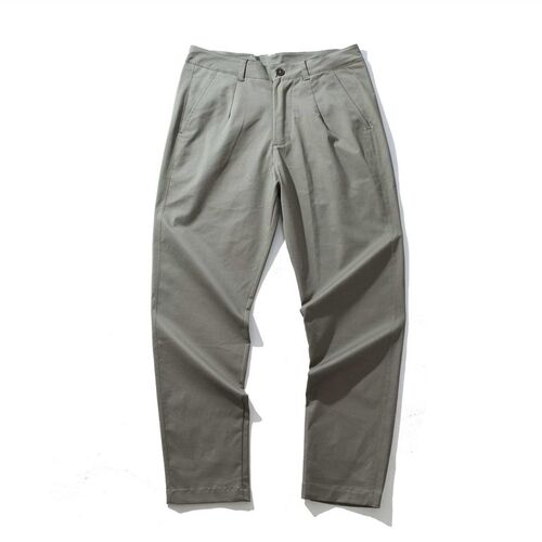 Solid Color Simple Mens Casual Pants All-match Slim-fit Bus