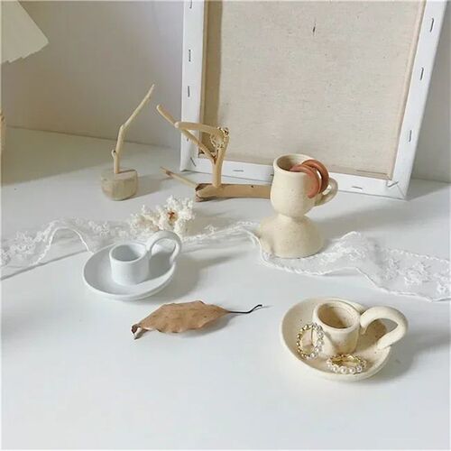 Ceramic Handhold Candlestick Ornaments Photography Home Deco