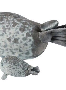 40cm Mother and son Seal five-piece plush toy Seal zipper to