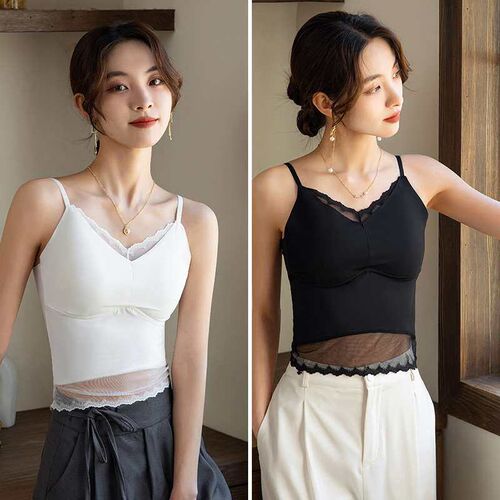 New Style Lace Beauty Back Tube-piece One-piece Fixed Cup Qu