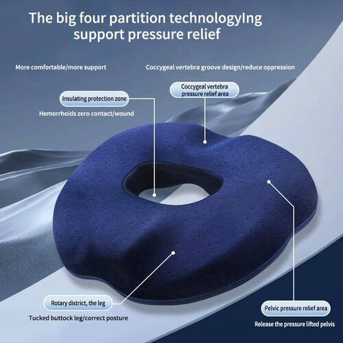 1PCS Donut Pillow Hemorrhoid Seat Cushion Tailbone Coccyx Or