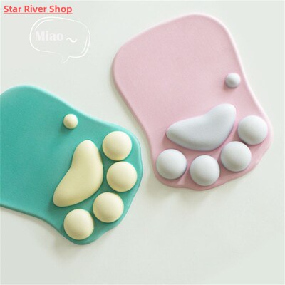 Cute Cat Paw Mouse Pad Kawaii Gaming Desk Pad Nonslip Silico