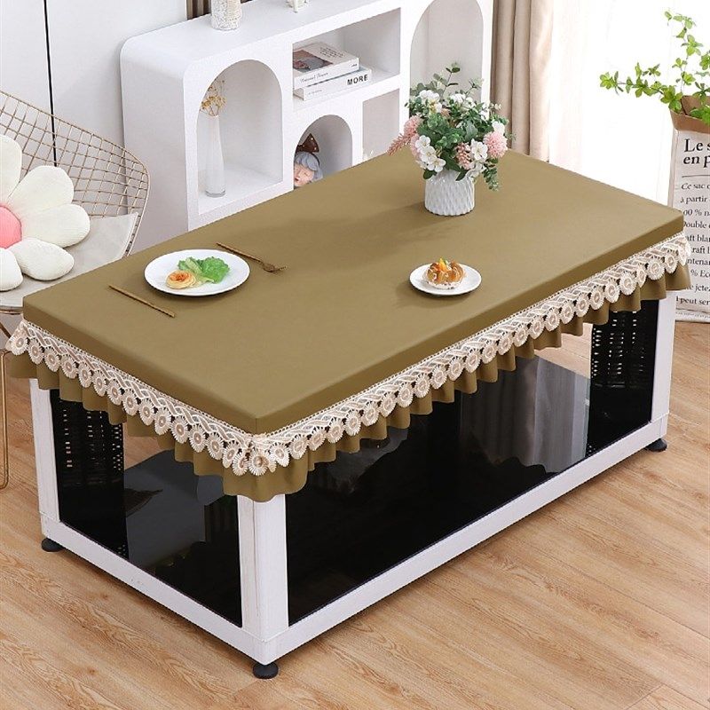 PU皮烤火桌防水防油皮罩长方形电炉茶几皮电暖炉免洗桌布桌垫,居家布艺,烤火罩,淘宝优惠券,粉丝福利购,淘宝优惠卷