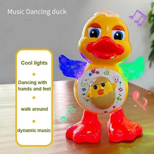 Electric Dancing Duck Funny Blink Eyes Flashing Light Shake