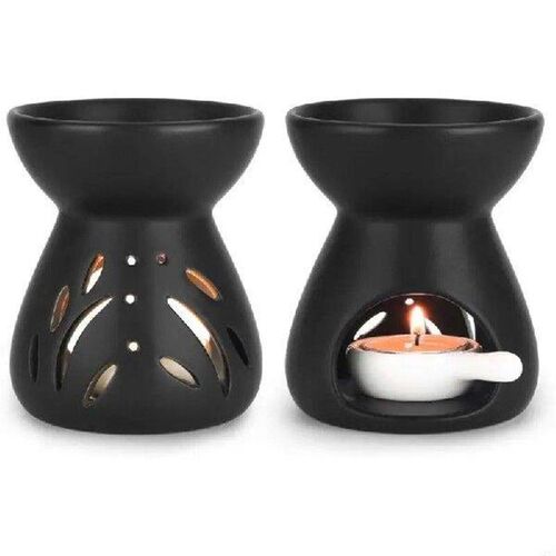 2025 New Black Ceramics Oil Diffuser Tealight Spoon for