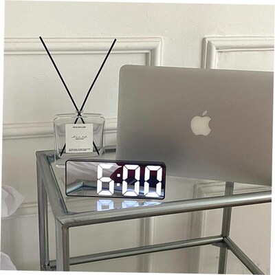 Smart LED Clock Bedside Digital Alarm Clocks Desktop Table E