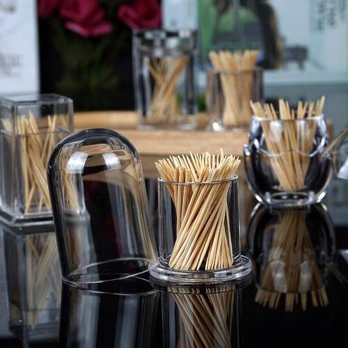 Clear Acrylic Toothpick Cotton Swab Holder Hotel Thickened D