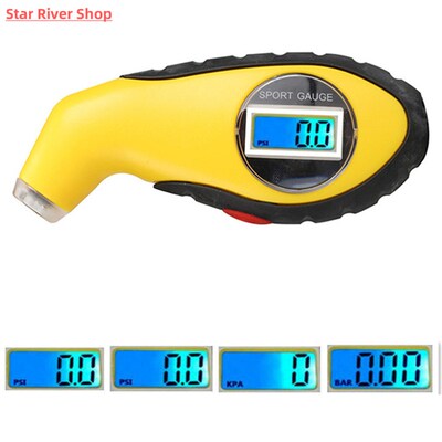 Digital Tyre Air Pressure Gauge Meter LCD Electronic Car Tir