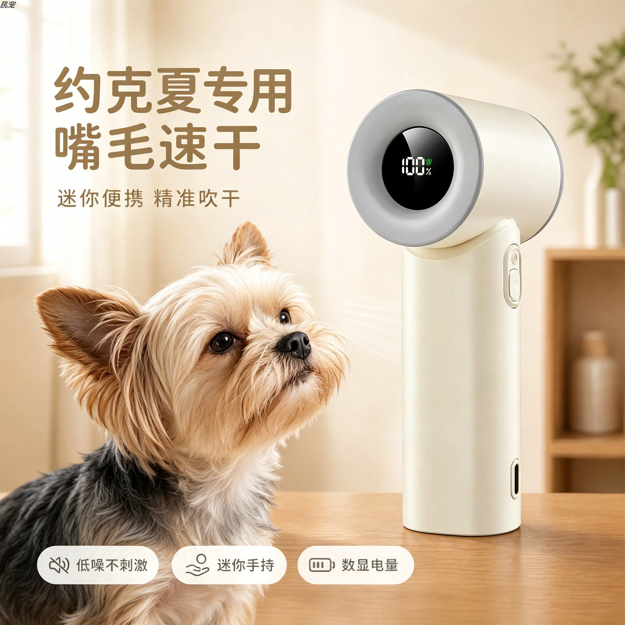 约克夏专用狗狗吹嘴毛吹风机小狗面部嘴毛吹毛机宠物小型犬电吹风