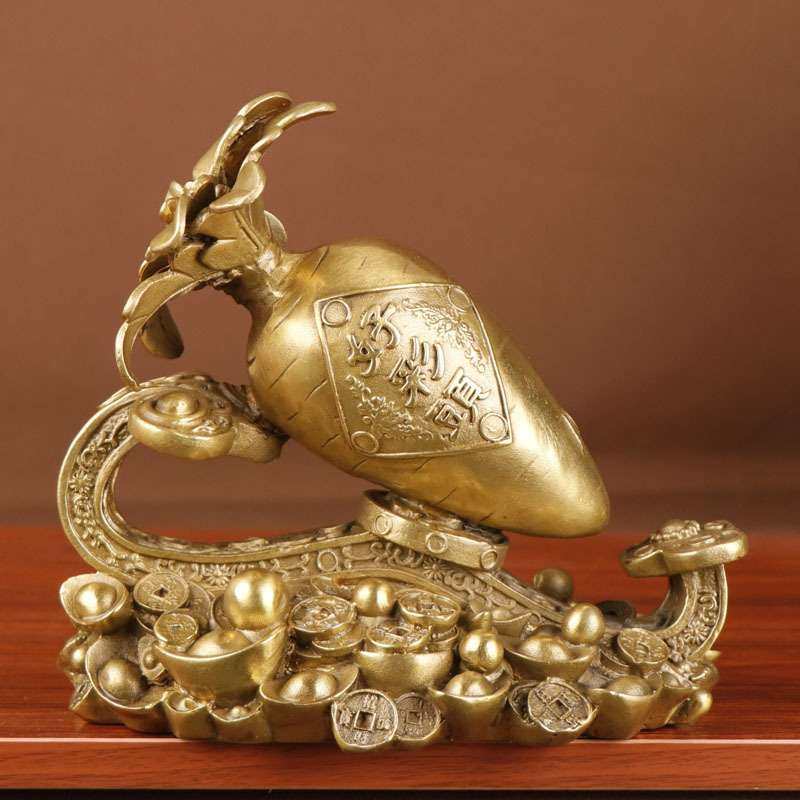 杨铜记 铜好彩头 铜好彩头 如意大萝卜金钱元宝摆件厂家,3C数码配件,其它配件,淘宝优惠券,粉丝福利购,淘宝优惠卷