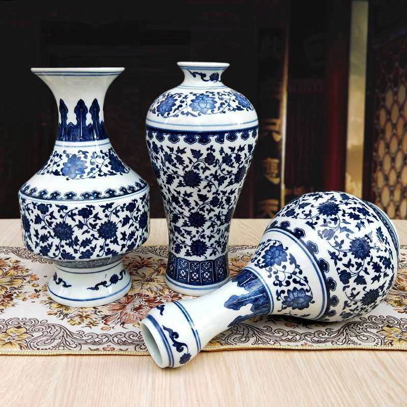 中式陶瓷花瓶仿真花艺家居摆件 创意电视柜插花器 青花瓷器瓶,3C数码配件,其它配件,淘宝优惠券,粉丝福利购,淘宝优惠卷