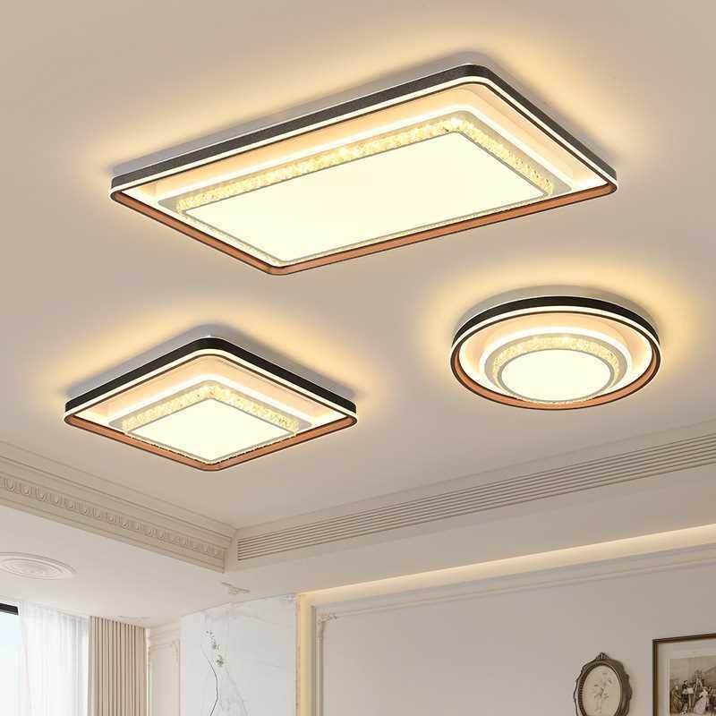 客厅灯简约现代大气卧室LED吸顶灯新款长方形客厅主灯创意水晶灯,家装灯饰光源,客厅吸顶灯,淘宝优惠券,粉丝福利购,淘宝优惠卷